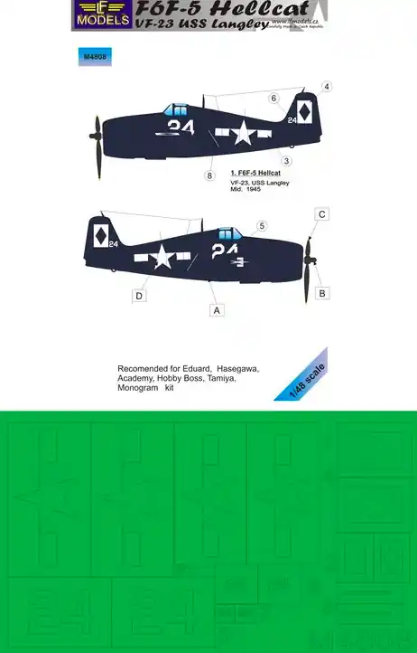 LF Models M4808 F6F-5 USS Langley Commander Vite