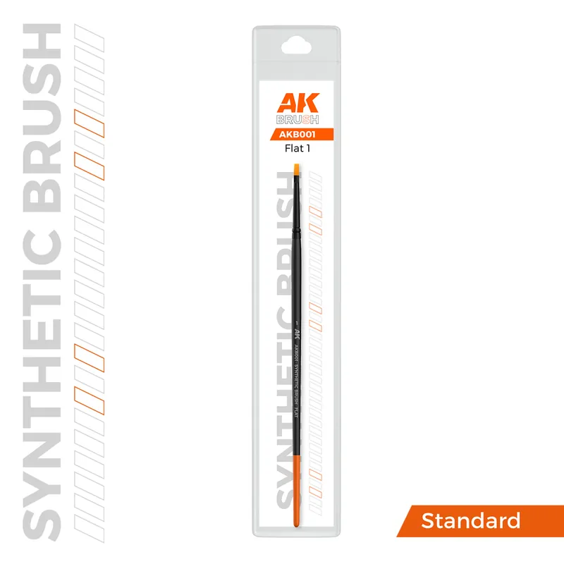 AK-Interactive B001 AK Synthetic Brush - Flat 1 Meilleur Prix