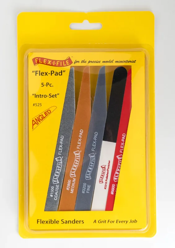Seulement Aujourd'hui Flex-I-files 525 Flex-Pad Intro Set (5 pcs) - inc. X-fine, Fine, Medium, Coarse and Polisher/Finisher