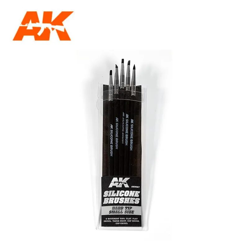 AK-Interactive 9087 Silicone Brushes Hard Tip Small (5 Silicone Pencils) Nouvel Arrivage