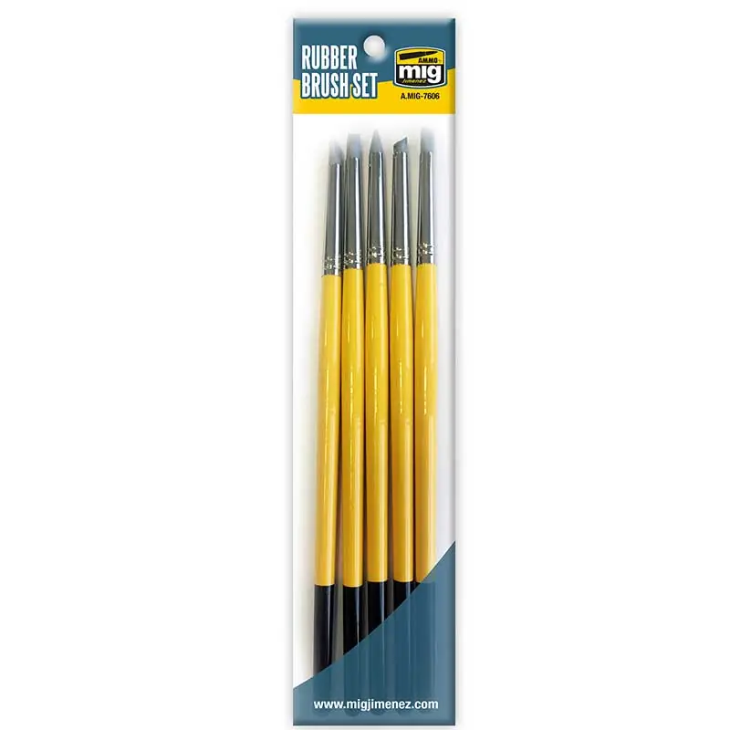 Quantité Limitée AMMO of Mig Jimenez 7606 Rubber Brush Set