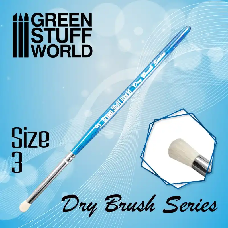 Green Stuff World 2953 Dry Brush - Size 3 BLUE SERIES Nouvel Arrivage