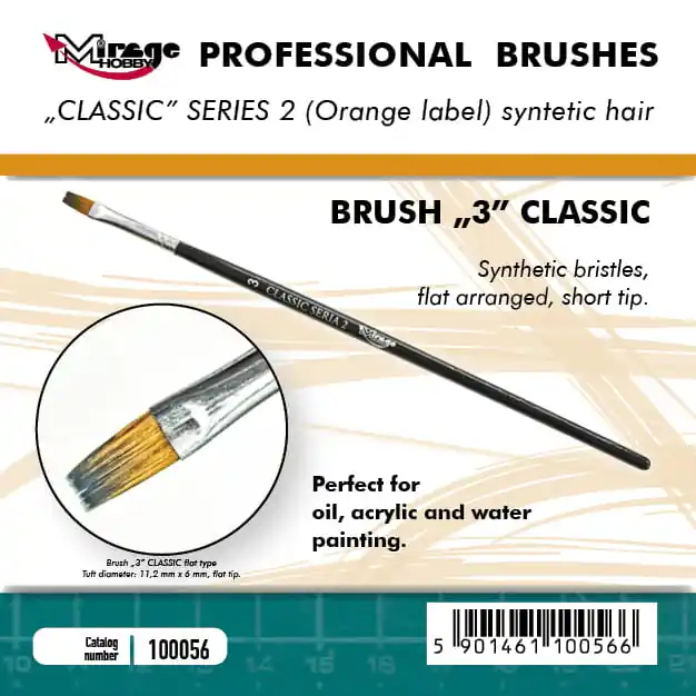 Mirage-Hobby 100056 Brush "3" Classic Series 2 (Orange label) Certifié