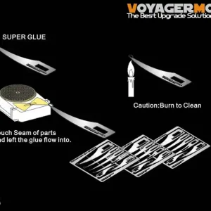 Marque VoyagerModel.Co.Ltd TEZ055 Voyager stainless super glue aplicators 2