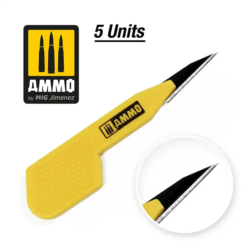 Réduction AMMO of Mig Jimenez 8685 Precision Blade Straight – 5 pcs.