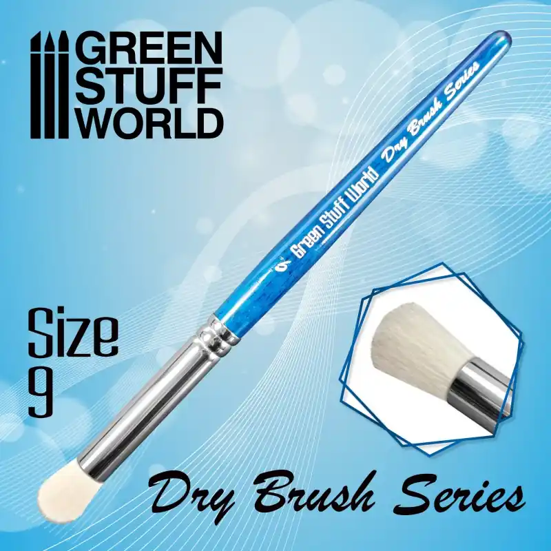 Green Stuff World 2956 Dry Brush - Size 9 BLUE SERIES Nouvelle Collection