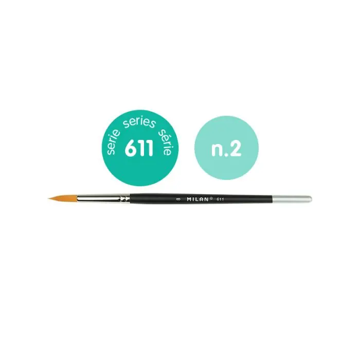 MILAN 0461102 Premium Synthetic round paintbrush series 611 no. 2 Soldes