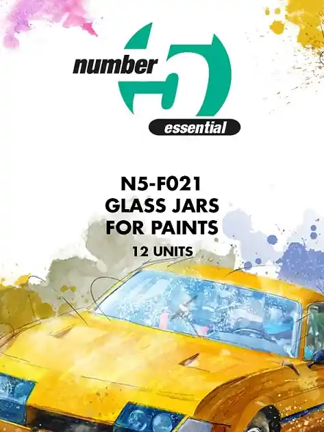 Commander Vite Number Five F021 Glass Jars for Paints (12 pcs)
