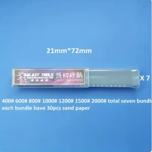 Galaxy-Model T05S21L15 Pre-cut no residual Sticky Sandpaper 72 x 21 mm (20 strips loaded - 1500 ) Remise