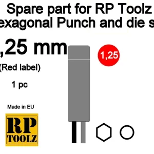 RP TOOLZ RP-PDRD125 Spare part for RP Toolz Hexagonal punch and die set 1,25 Haute Qualité