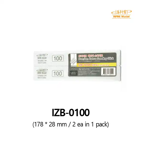 Offre Du Jour Infinimodel IZB0100 Premium Zebra Sanding Stick (Sankyo) 100 (2 pcs)